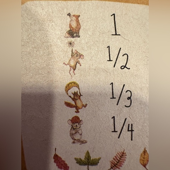 Rae Dunn White Ceramic Measuring Cups with Fox and Butterfly - Picture 3 of 3